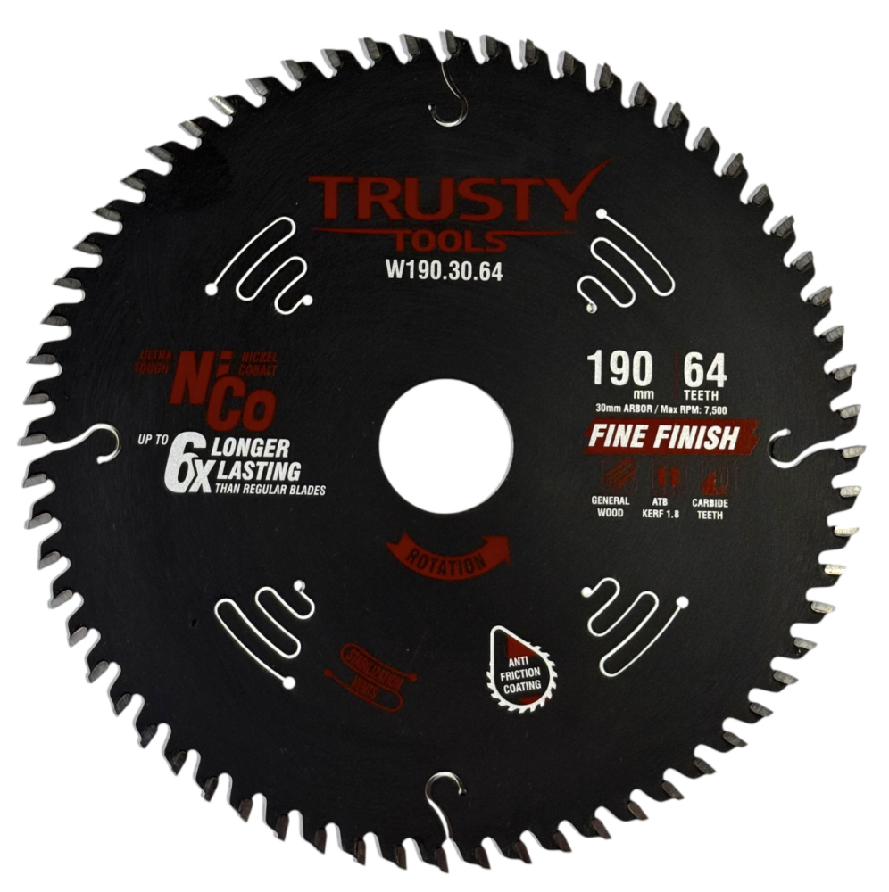 Диск пильный Trusty-Tools Fine Finish 190х30 мм 64Т – №1