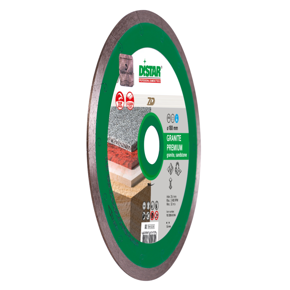 Диск алмазный Distar Granite Premium 180х25,4 мм – №2