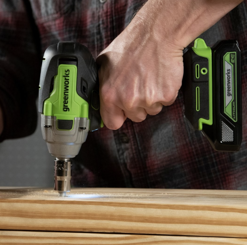 Аккумуляторный ударный гайковерт Greenworks GD24IW400 (1х5,0 Ач) – №6