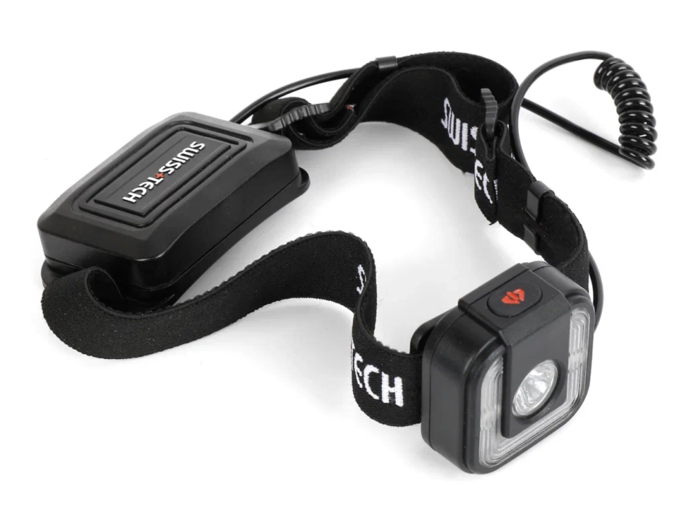 Фонарь налобный Swiss+Tech 80 м, 3 режима, перезаряжаемый – фото №1 Фонарь налобный Swiss+Tech 80 м, 3 режима, перезаряжаемый – №1