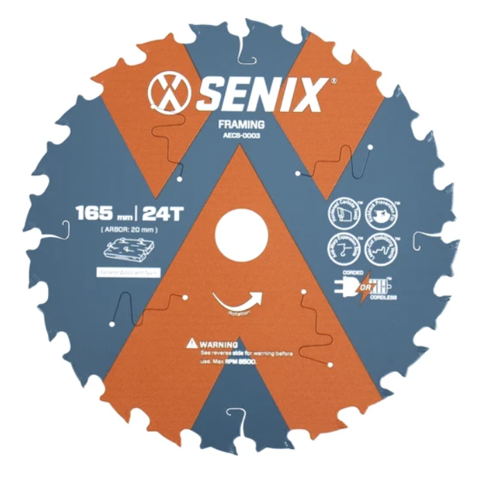 Диск пильный Senix 165 мм х 20 мм 24Т по дереву – №1