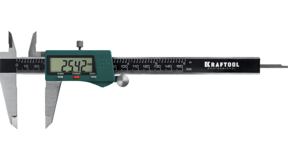 Штангенциркуль электронный Kraftool 150 мм, металлический (34460-150) – фото №1 Штангенциркуль электронный Kraftool 150 мм, металлический (34460-150) – №1