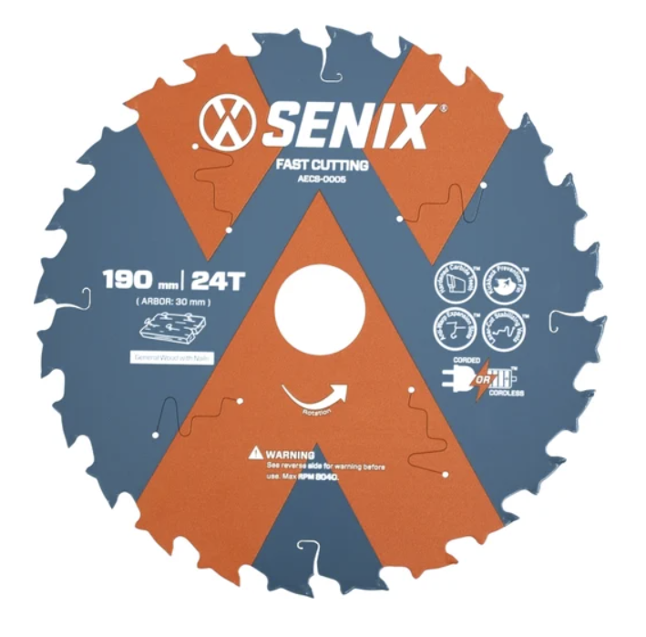 Диск пильный Senix 190 мм х 30 мм 24Т по дереву – №1