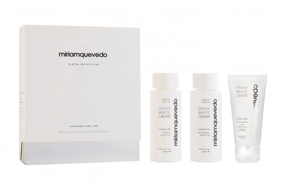 Набор для волос Miriam Quevedo Glacial White Caviar Global Rejuvenation Set 2x100+50мл (Мириам Кеведо)