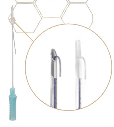 Мезонити Honey Derma Thread PDO COG 3D FE type L cannula 23Gx90mm - 160mm (Хани Дерма Фред)