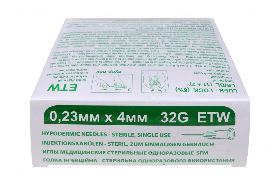 Игла для мезотерапии SFM 0,23x4-32G 50 шт. в уп.