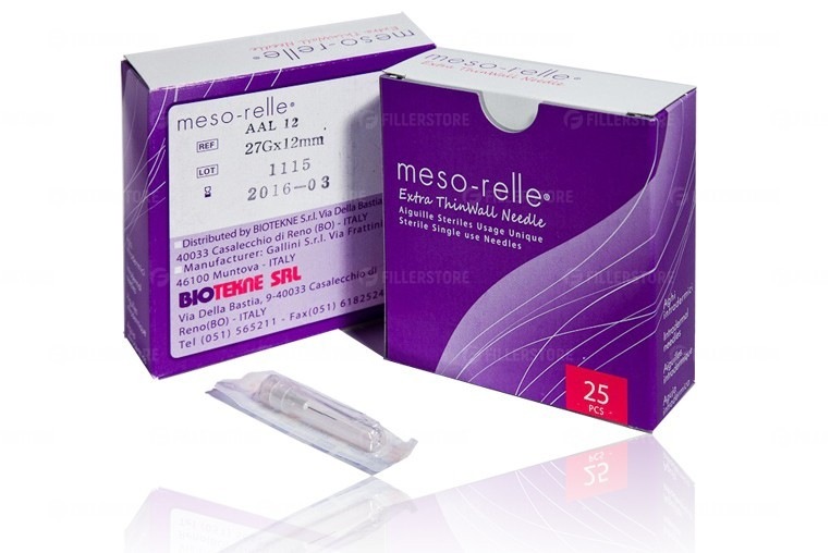 Иглы Meso-relle EXTRA для контурной пластики 30Gх12  0,13/0,3 1шт.(Мезо-релл)