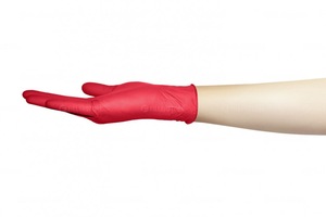 Перчатки MediOk Nitrile нитриловые неопудренные, красные, р. M, 50 пар в блоке (МедиОк)