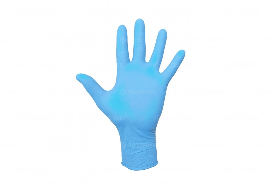 Перчатки Nitrile нитриловые голубые, р. S, 50 пар в блоке (Нитрил)