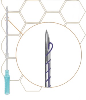 Мезонити Honey Derma Thread PDO SCREW 26Gx50mm - 80mm (Хани Дерма Фред)