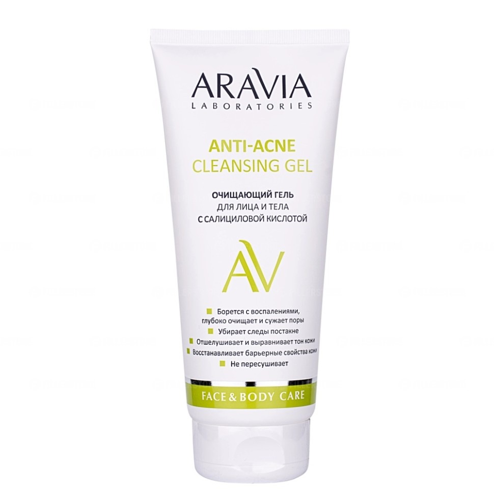 ARAVIA Laboratories гель для лица и тела с салициловой кислотой Anti-Acne Cleansing Gel, 200 мл