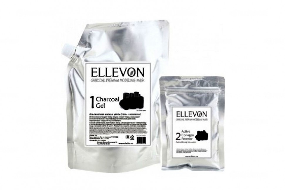 Маска для лица Ellevon Charcoal Premium Modeling Mask 1000+100мл (Эллевон)