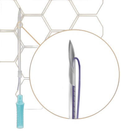 Мезонити Honey Derma Thread PDO SINGLE COG 25Gx60mm - 100mm (Хани Дерма Фред)