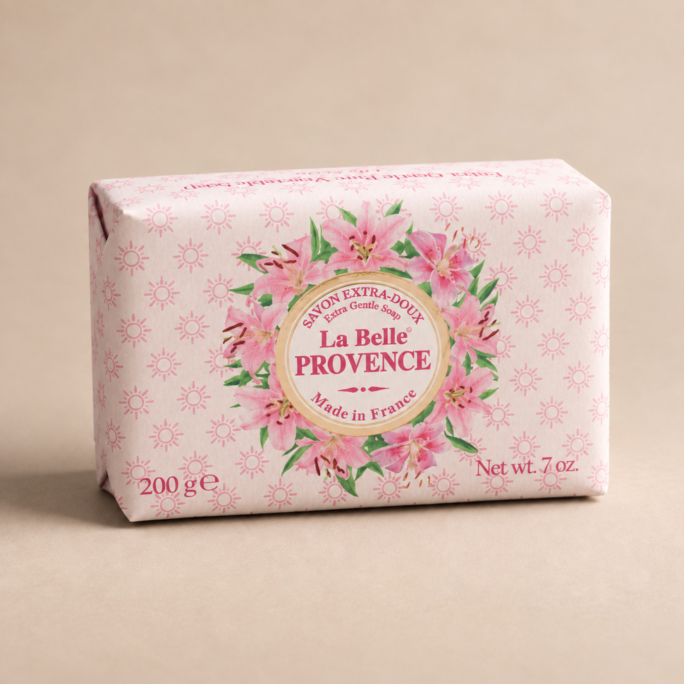 Мыло лилия в бумажной упаковке La belle Provence 200гр.