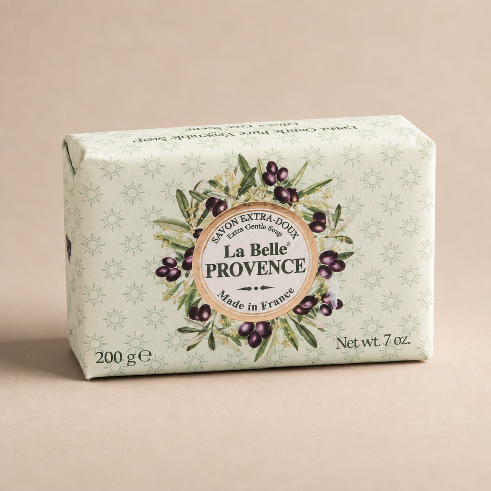 Мыло олива в бумажной упаковке La belle Provence 200гр.
