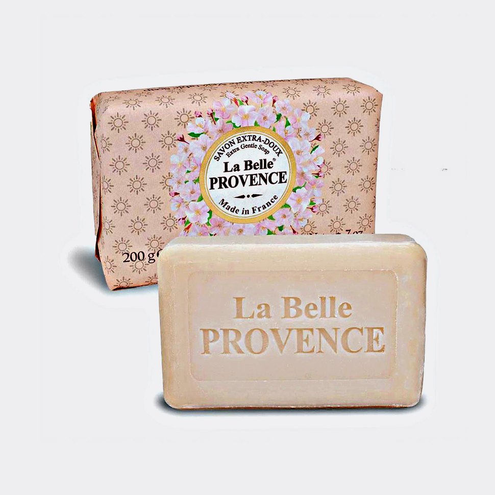 Мыло цветок миндаля в бумажной упаковке La belle Provence 200гр.