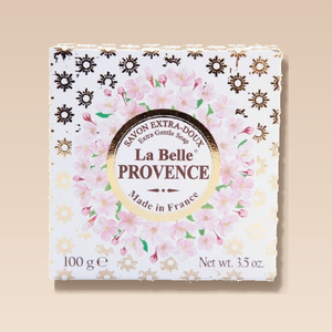 Круглое мыло с миндалем в картонной коробке La belle Provence 100 гр