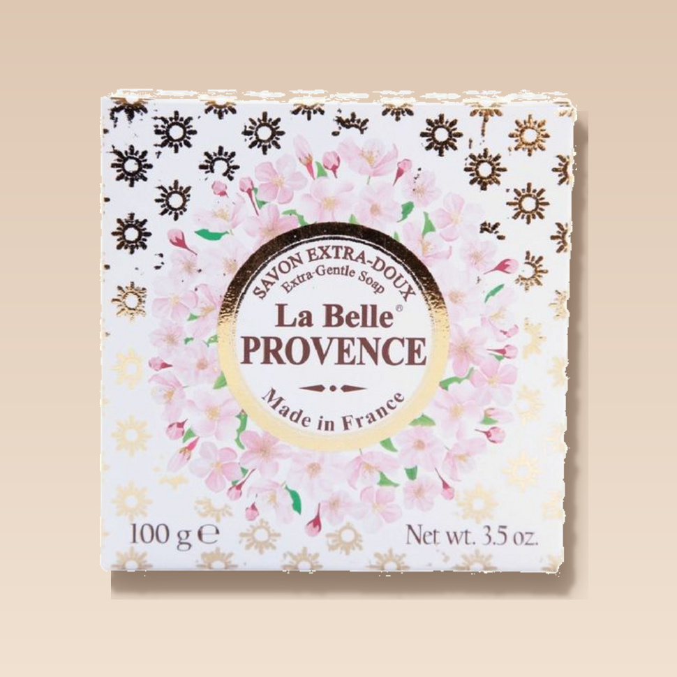 Круглое мыло с миндалем в картонной коробке La belle Provence 100 гр
