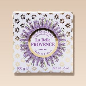 Круглое мыло с лавандой в картонной коробке La belle Provence 100 гр