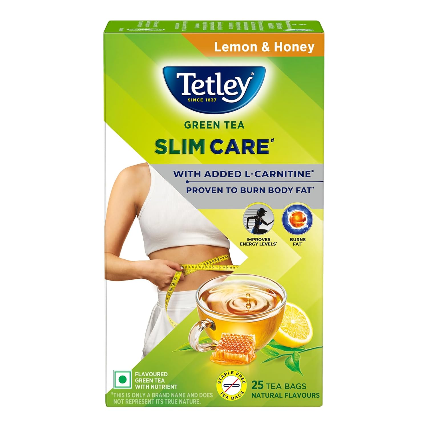 Tetley Tetley, зелёный чай с лимоном и мёдом, 25 чайных пакетиков Зеленый чай и оздоровительные смеси - Изображение 2