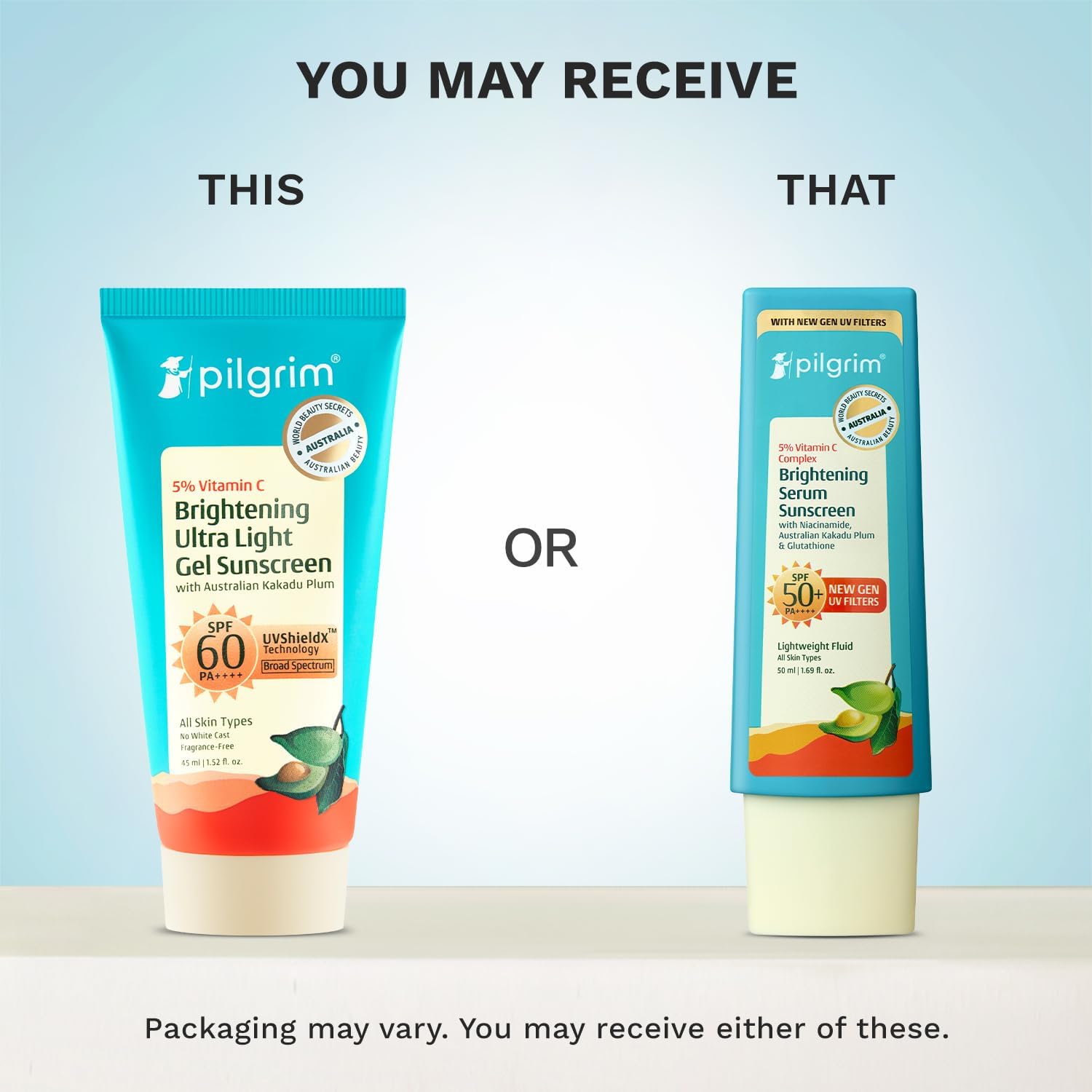 Pilgrim Pilgrim осветляющий крем-санскрин с витамином C 5%, SPF 50+ PA++++, ниацинамид и глутатион, 50 мл Кремы и увлажняющие средства - Изображение 3