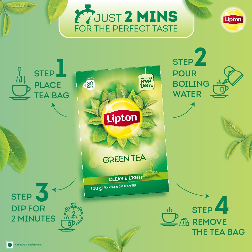 Lipton Lipton Clear & Light, листовой зелёный чай, упаковка 100 г Зеленый чай и оздоровительные смеси - Изображение 5