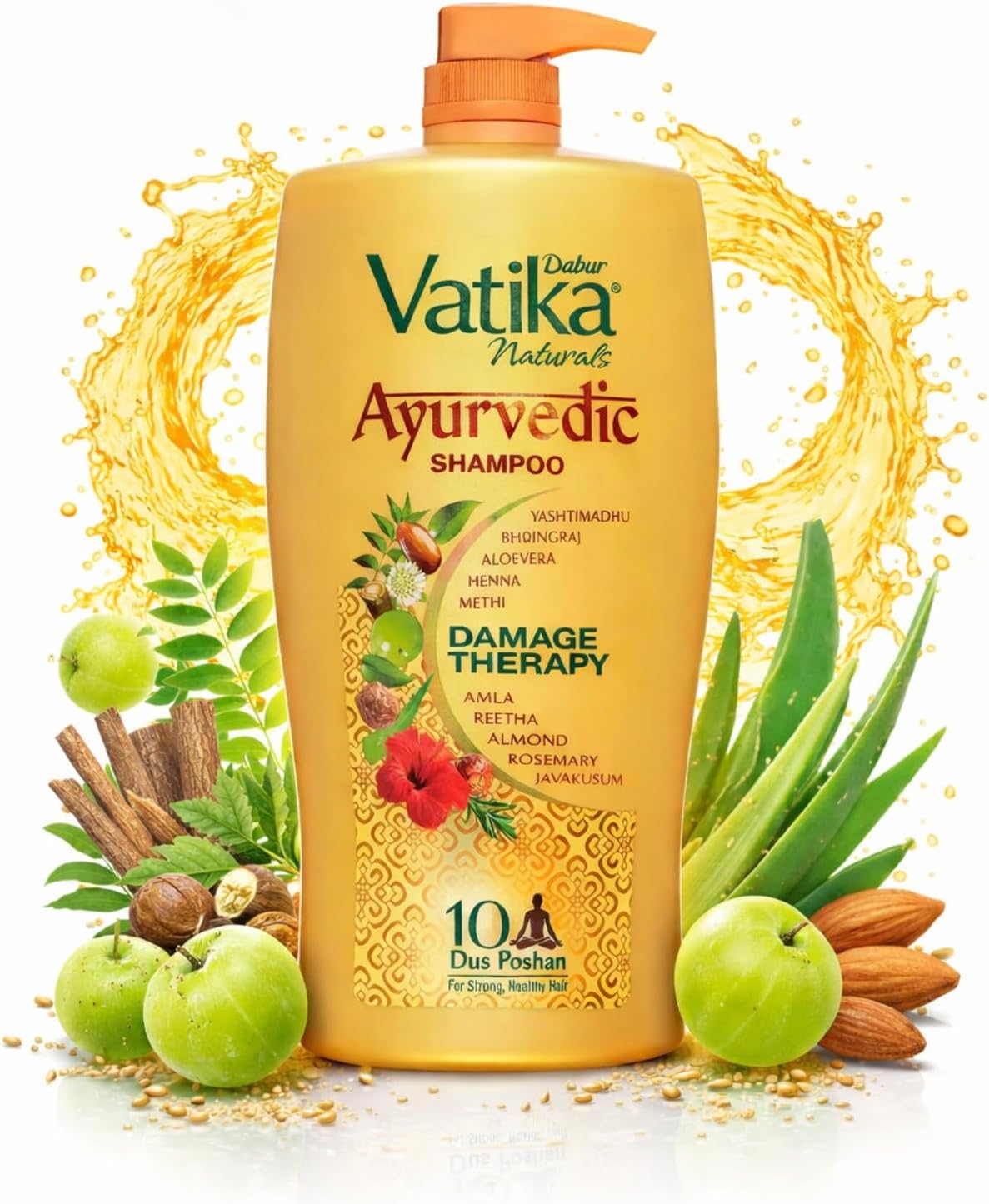 Vedashi Herbals Dabur Vatika, аюрведический шампунь — 1 л — Dabur | Фото 2