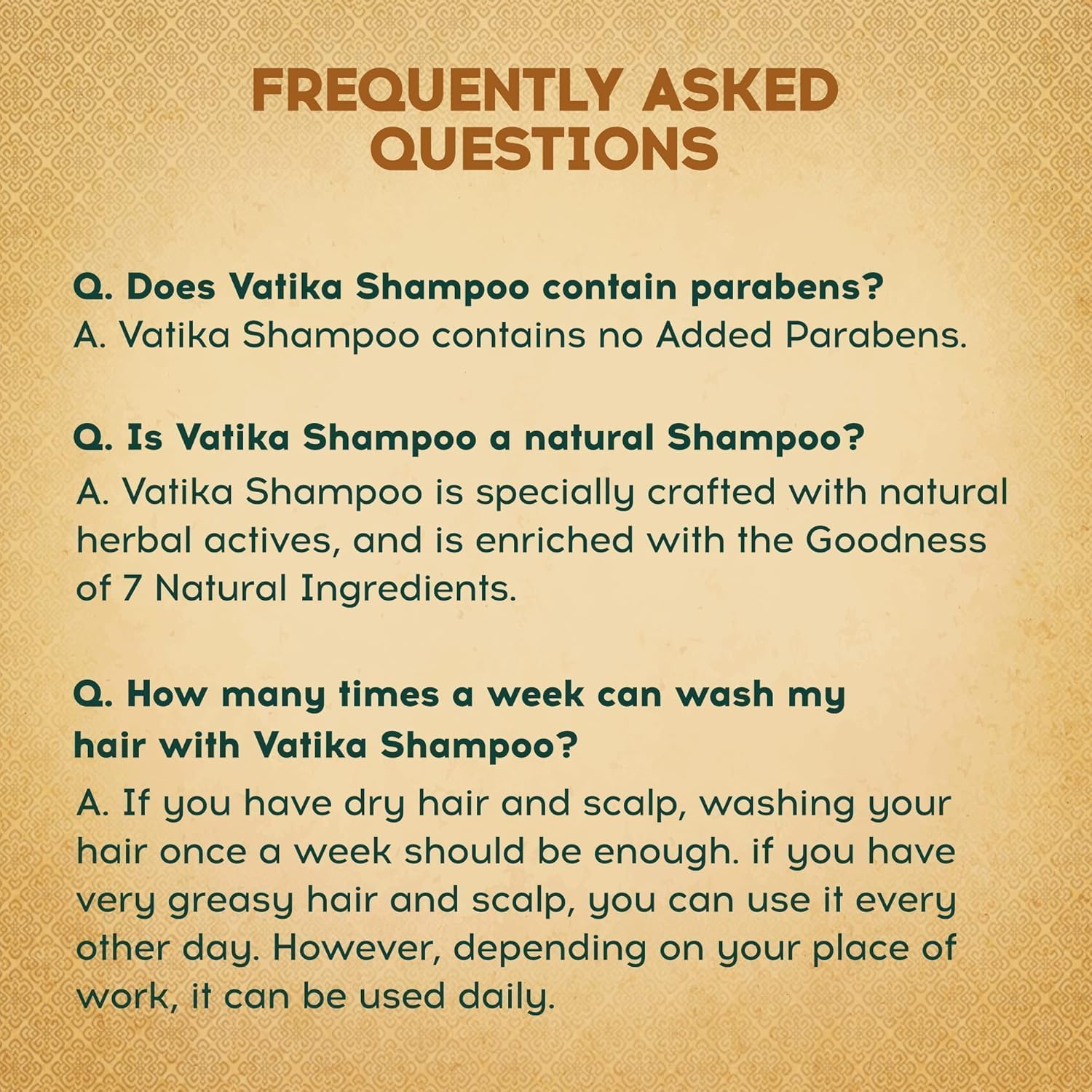 Vedashi Herbals Dabur Vatika, аюрведический шампунь — 1 л — Dabur | Фото 6