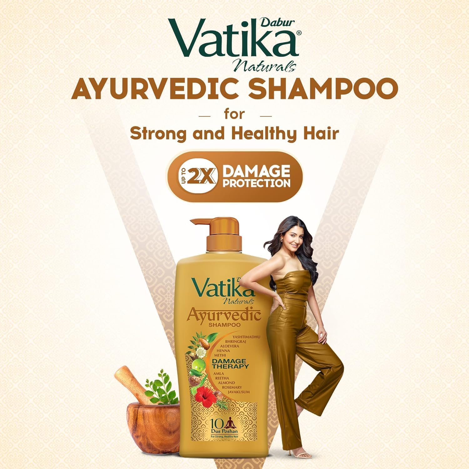 Vedashi Herbals Dabur Vatika, аюрведический шампунь — 1 л — Dabur | Фото 3