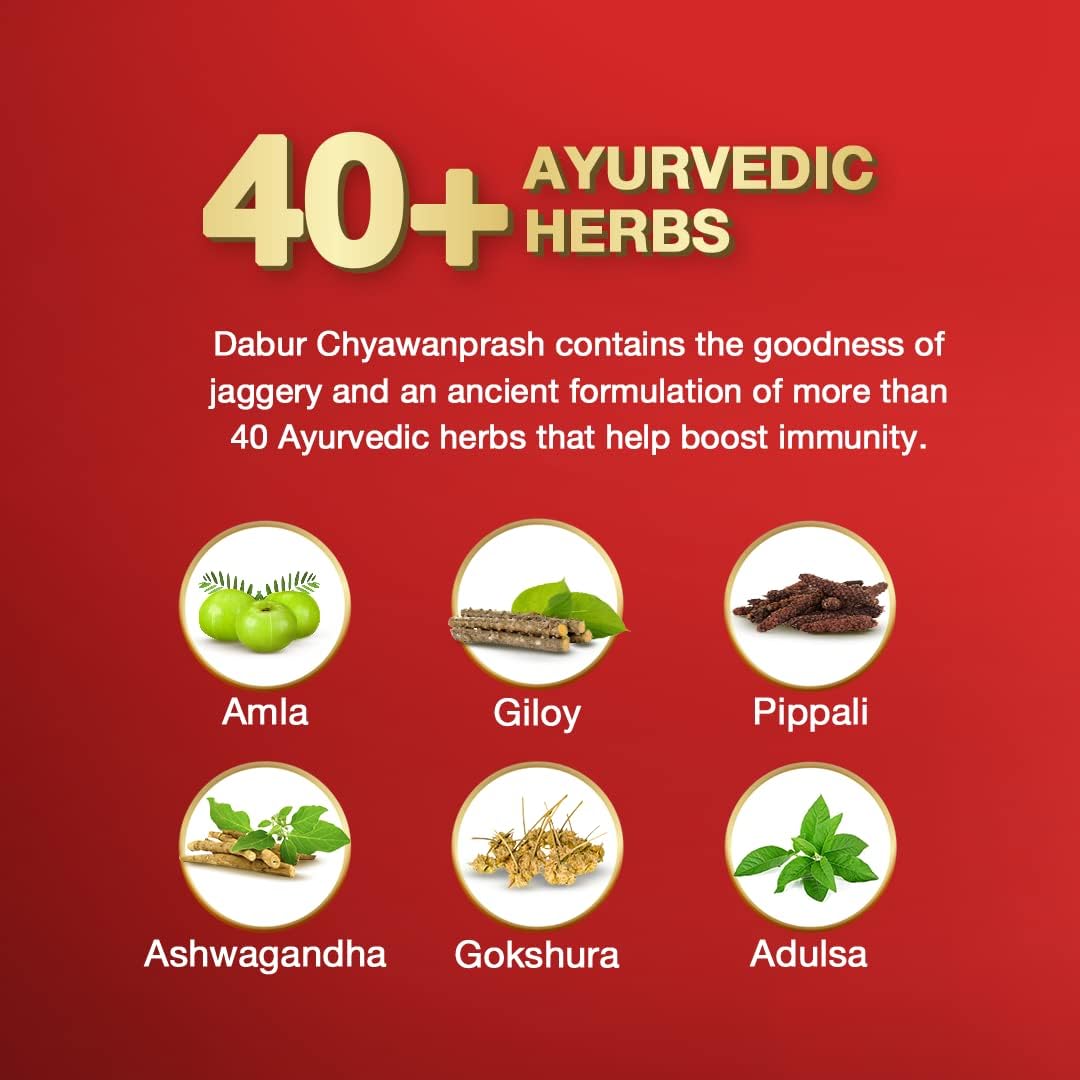 Vedashi Herbals Dabur Chyawanprash Awaleha — 900 г | С пользой гура (джаггери) — Dabur | Фото 5