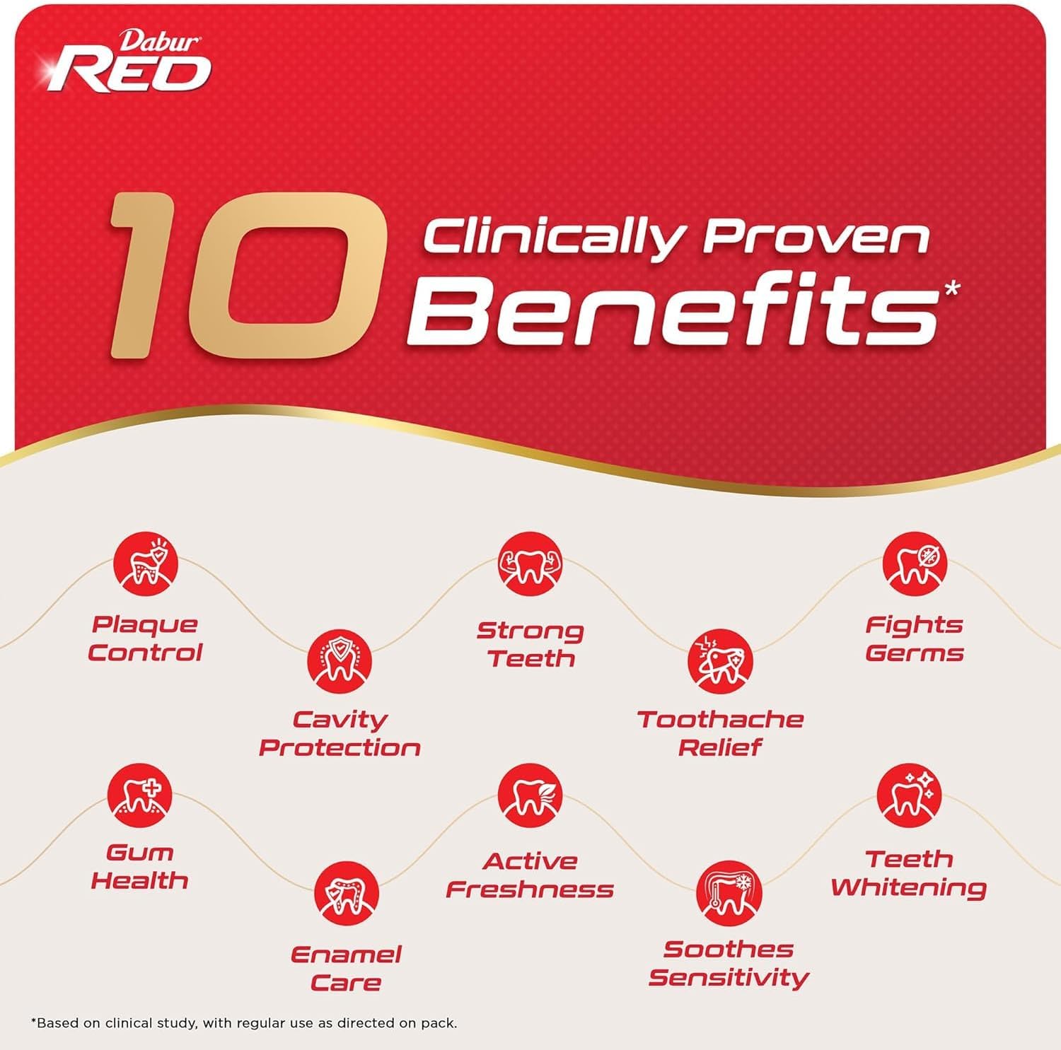 Dabur Dabur Red Paste, зубная паста №1 в Индии, аюрведическая, от налёта, зубной боли и жёлтых зубов Стоматологическая помощь - Изображение 5