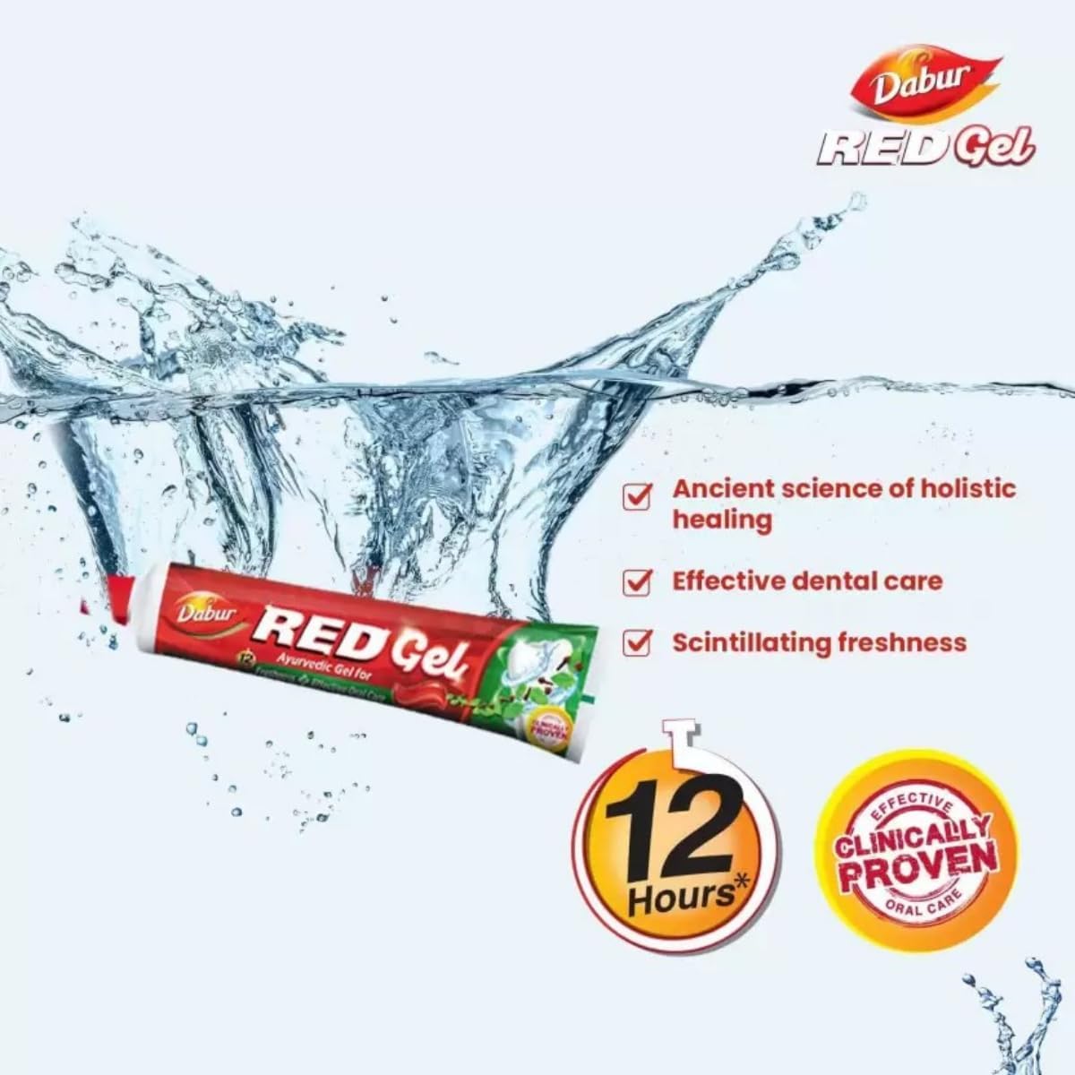 Dabur Dabur Red Gel, аюрведическая зубная паста, 300 г, снижает запах изо рта, налёт и гингивит Аюрведическая классика - Изображение 4