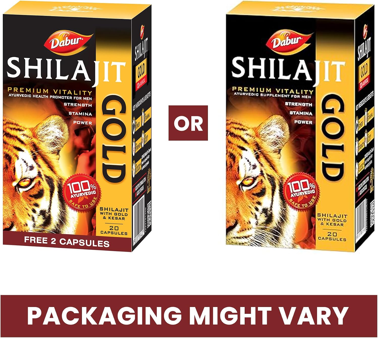 Dabur DABUR Shilajit Gold — 20 капсул | 100% аюрведические капсулы для силы, выносливости и энергии Мужчины Велнес - Изображение 3