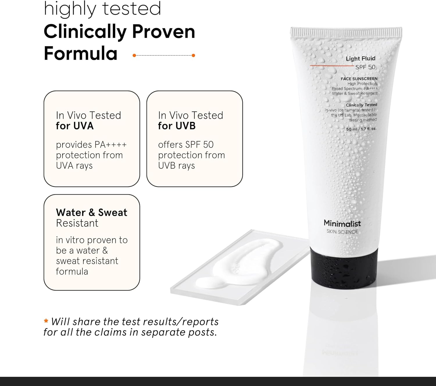 Vedashi Herbals Minimalist, лёгкий флюид-солнцезащитный крем SPF 50 для жирной кожи (PA++++) | 50 мл — Minimalist | Фото 4