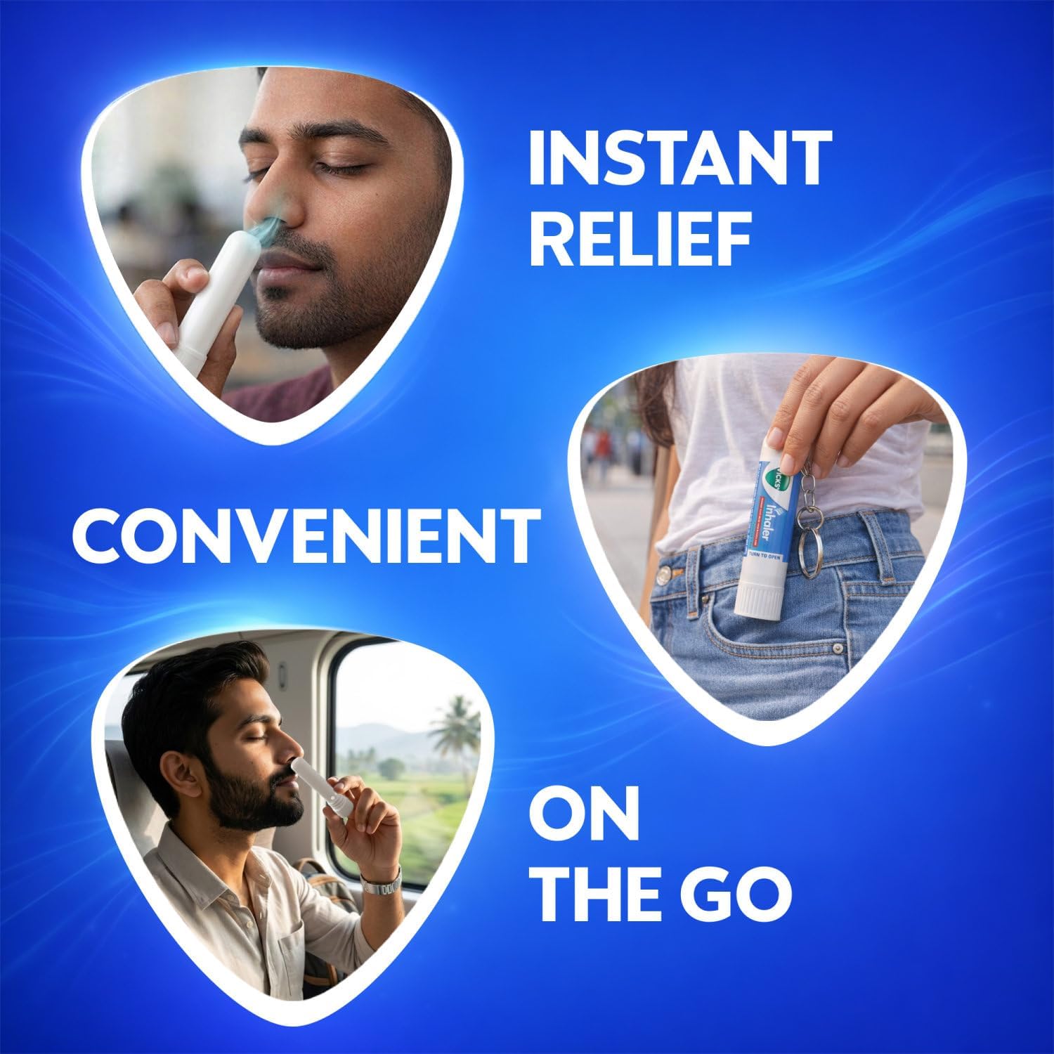 Vicks Vicks назальный ингалятор, портативный, без лекарств, аромат ментола, для лёгкого дыхания Здоровье органов дыхания - Изображение 3