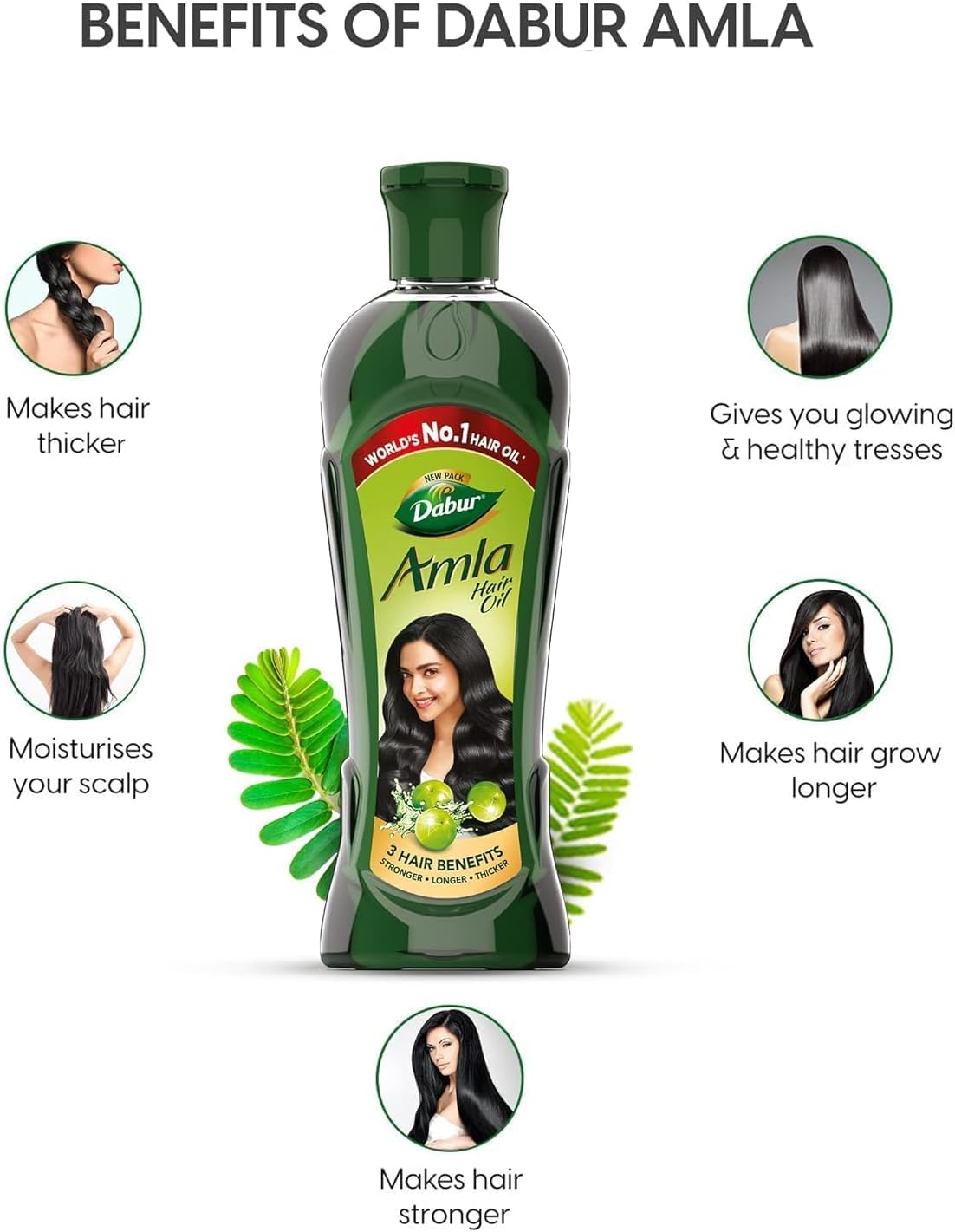 Dabur Dabur Amla, масло для волос — для крепких, длинных и густых волос, 550 мл Масла для волос - Изображение 4