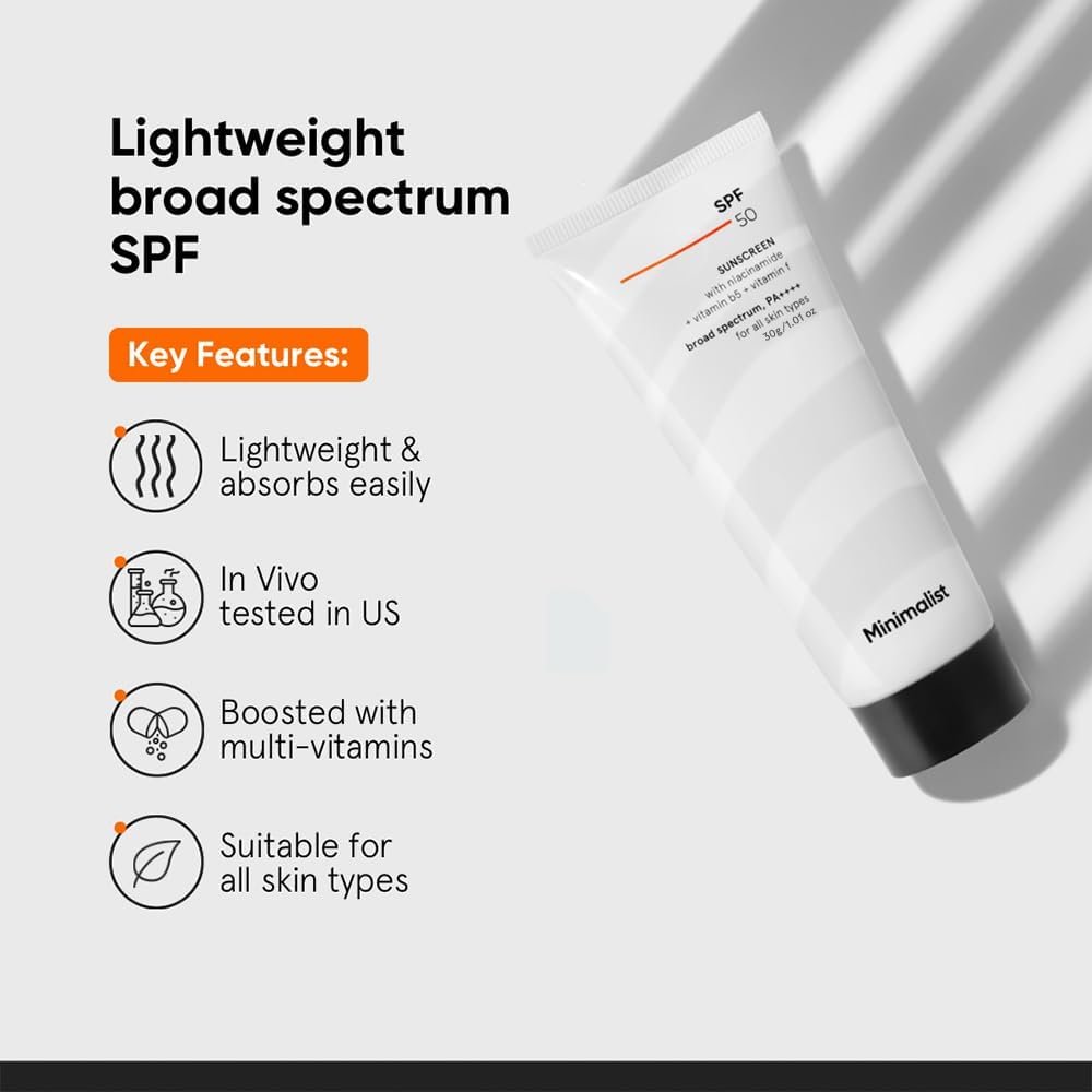 Vedashi Herbals Minimalist, солнцезащитный крем SPF 50 PA+++ с ниацинамидом и мультивитаминами — Minimalist | Фото 5