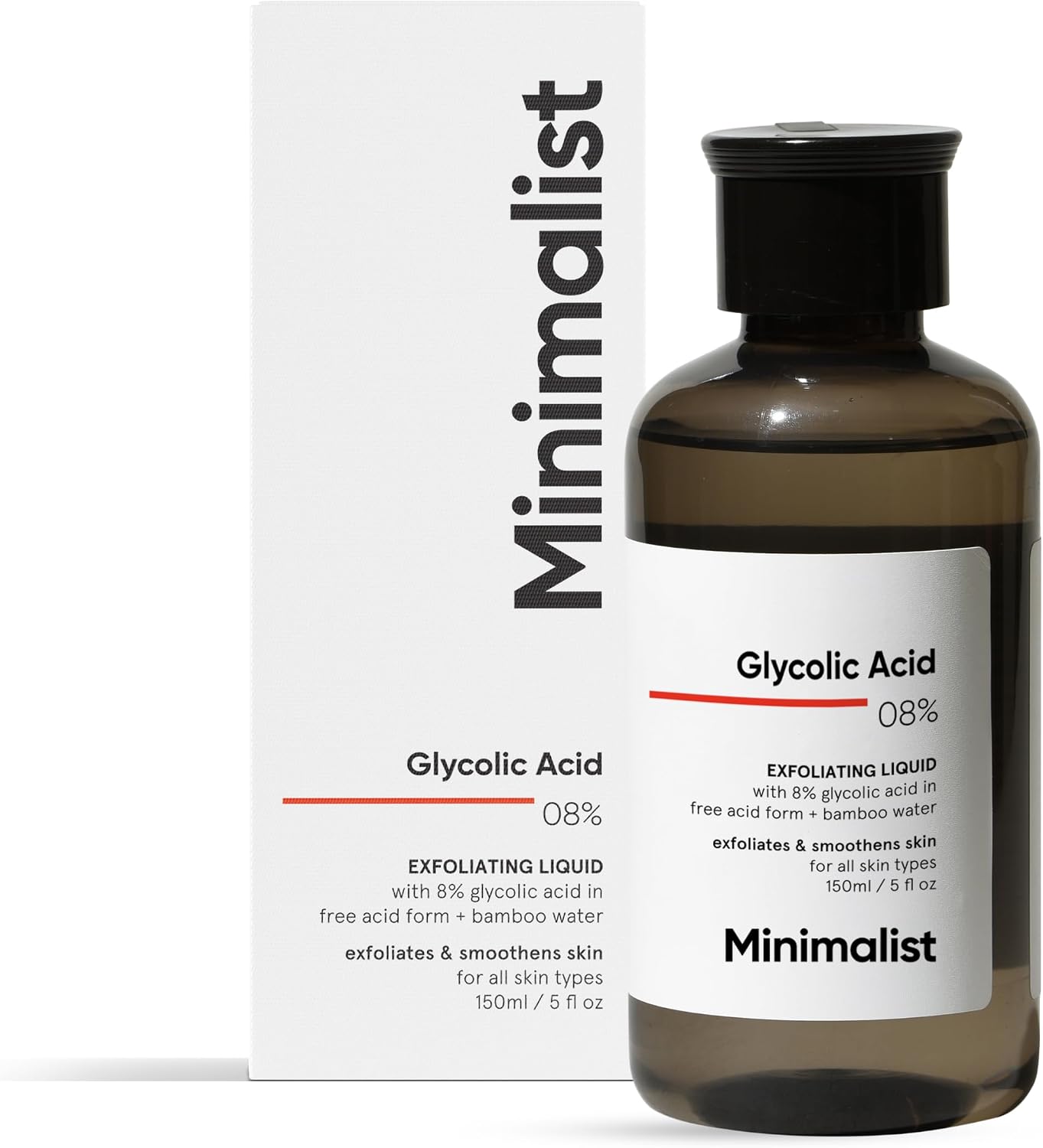 Vedashi Herbals Minimalist, тоник с гликолевой кислотой 8% для сияющей кожи | 150 мл — Minimalist | Фото 2