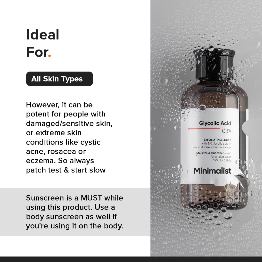 Vedashi Herbals Minimalist, тоник с гликолевой кислотой 8% для сияющей кожи | 150 мл — Minimalist | Фото 6
