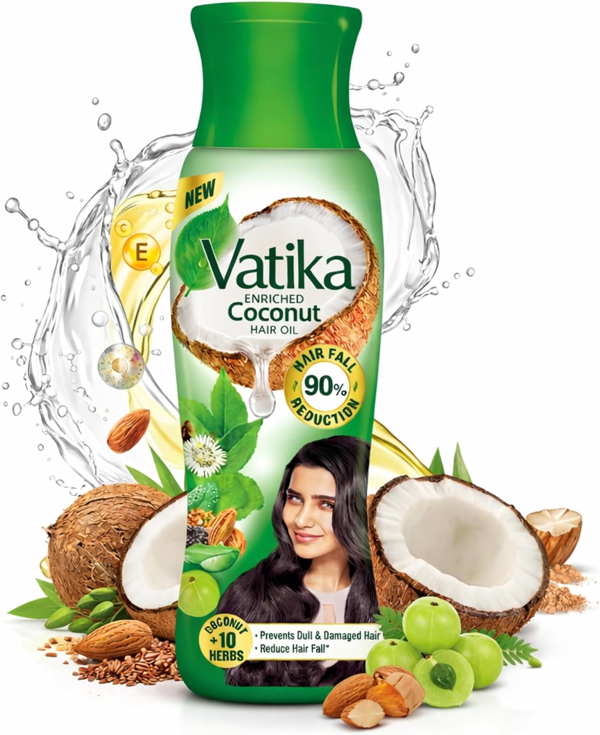 Vedashi Herbals Dabur Vatika, обогащённое кокосовое масло для волос — 405 мл — Dabur | Фото 3