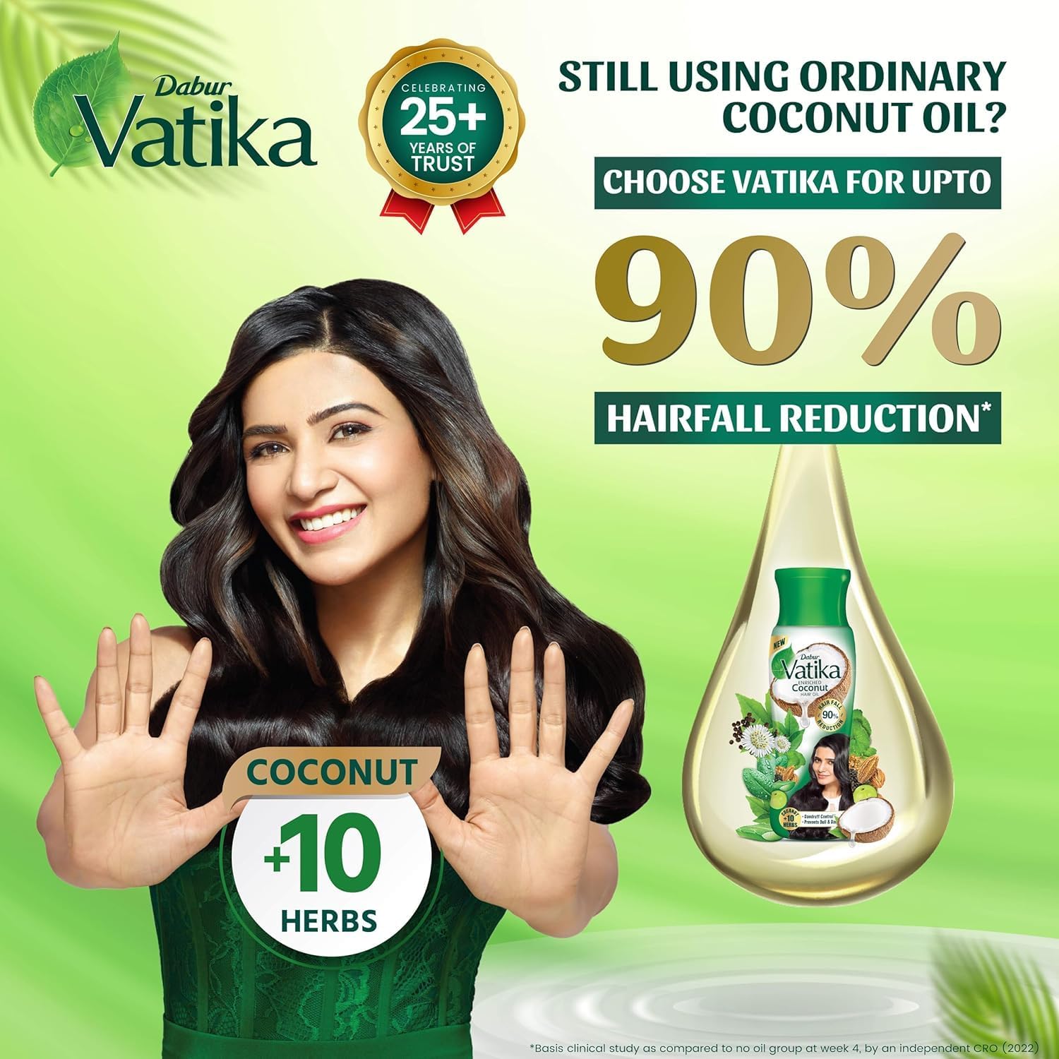 Vedashi Herbals Dabur Vatika, обогащённое кокосовое масло для волос — 405 мл — Dabur | Фото 4