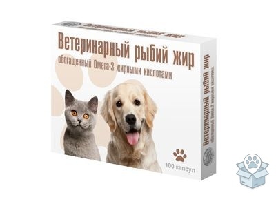 Вака: Рыбий жир с омега-3, в капсулах, 100шт