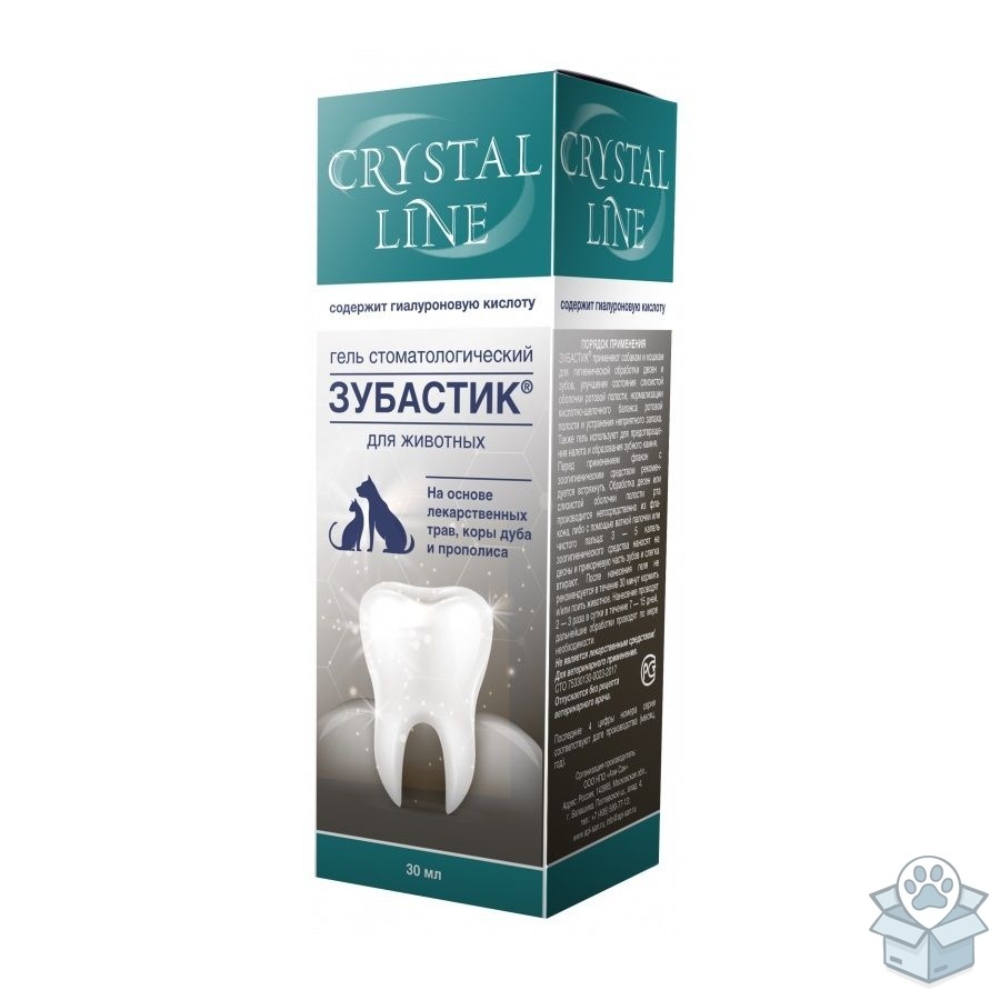 Apicenna: Crystal Line Гель стоматологический "Зубастик" для собак и кошек, 30 мл