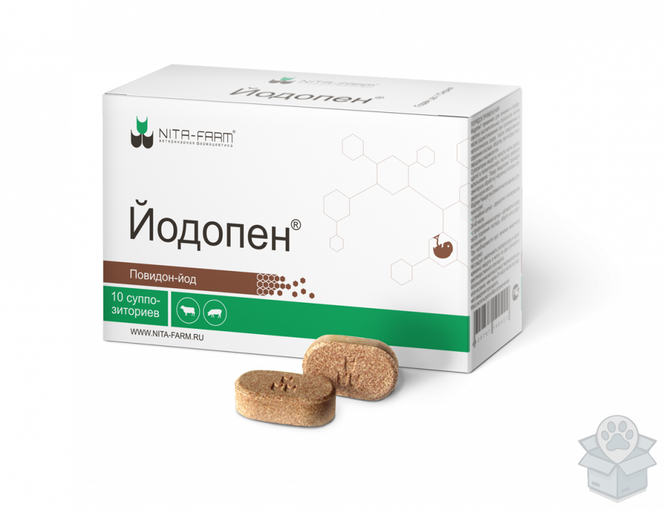 Nita Farm: Йодопен, пенообразующий суппозиторий, для внутриматочного введения, 5 блистеров по 2 суппозитория