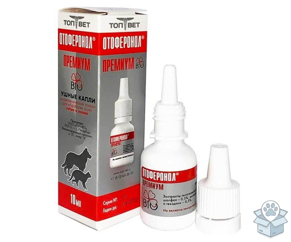 Топ-Вет: Отоферонол премиум: капли ушные, 10 мл