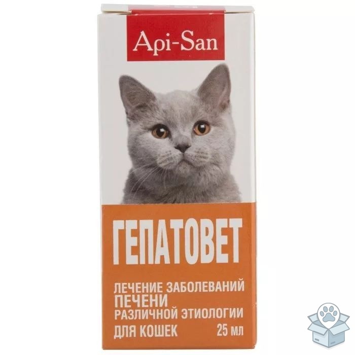 Apicenna: Гепатовет, суспензия для кошек, 25 мл