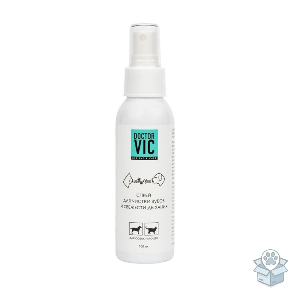 ВИК: DOCTOR VIC Спрей для чистки зубов и свежести дыхания, для собак и кошек, 100 мл