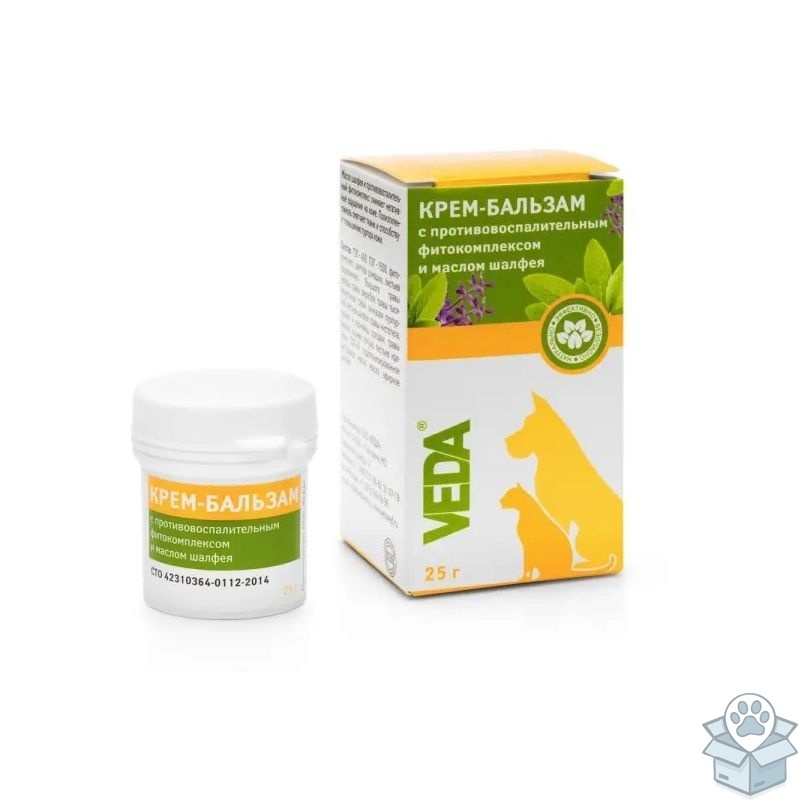 Веда: Фитоэлита, крем-бальзам с противовоспалительным фитокомплексом и маслом шалфея, 25 гр