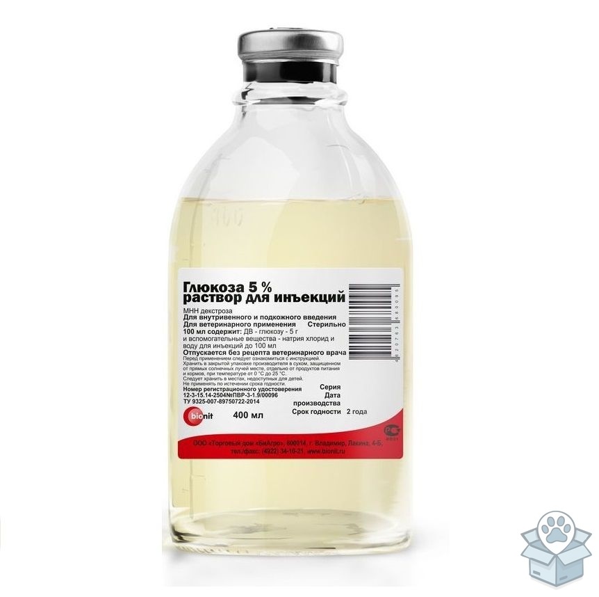 Bionit: Глюкоза 5%, 400 мл