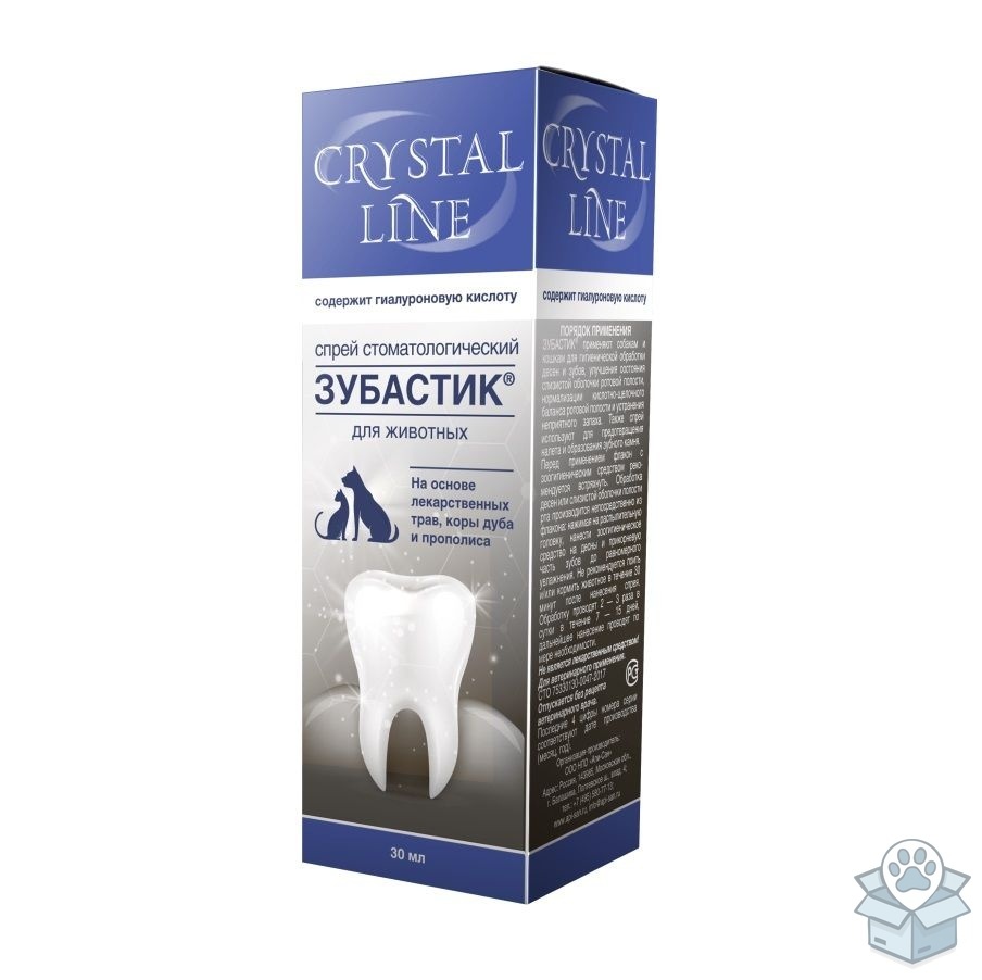 Apicenna: Crystal Line Спрей стоматологический "Зубастик" для собак и кошек, 30 мл